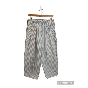 Urban Outfitters Mack Trousers, Railroad stripe, wide leg, size 10